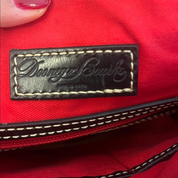 Dooney & Bourke Pebbled Black Leather Crossbody Bag with Gold Logo - Picture 9 of 16